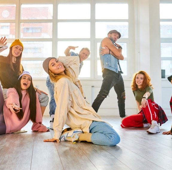 Jugendliche im Kurs