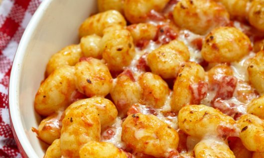 Gnocchis in einer Ofenform