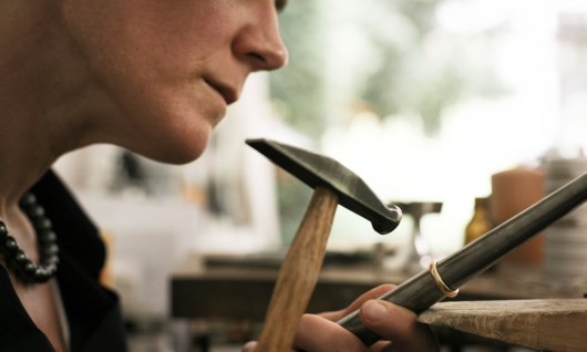 Ringherstellung in einer Goldschmiede