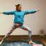 Ein Foto von Isabella Huber beim Yoga.