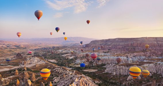Heißluftballons in der Türkei