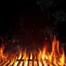 Feuer auf dem Grill