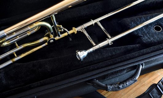 Posaune spielen in München für Kinder Posaune im Instrumentenkoffer