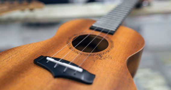 Liegende Ukulele