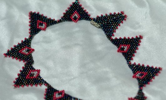 Rautenstern aus Perlen 