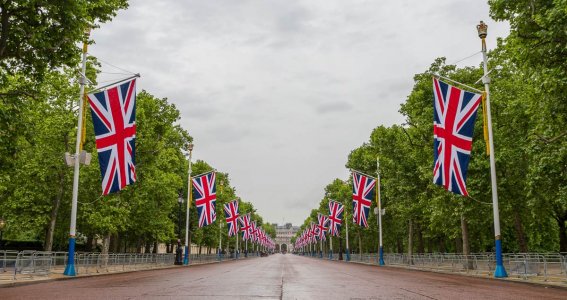 England Flaggen am Mast