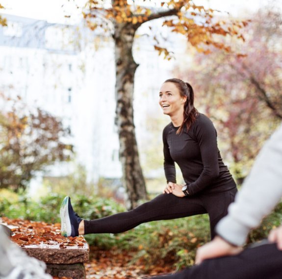 Frau die Outdoor Sport treibt