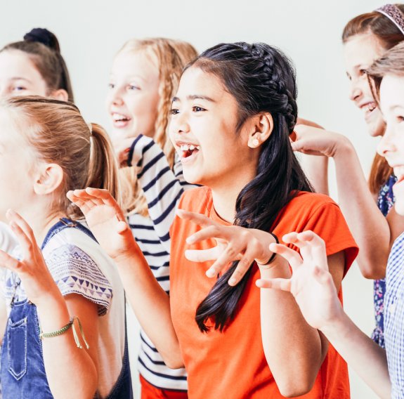 Kinder im Schauspielkurs