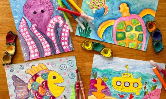 Online | Abenteuer Malerei - Unterwasserwelt | Kinder 5-10 Jahre
