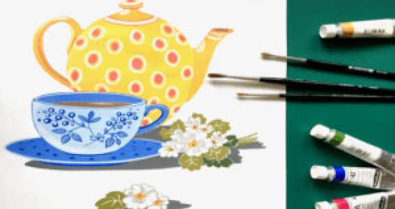 Wochenend-Workshop: Stillleben in Gouache-Farben | Kinder & Jugendliche 8-17 Jahre | Haidhausen