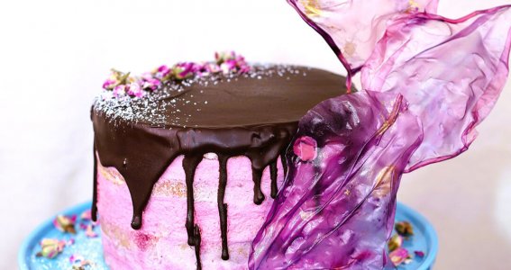 Backkurs: Brombeer Drip Cake | Erwachsene | Online