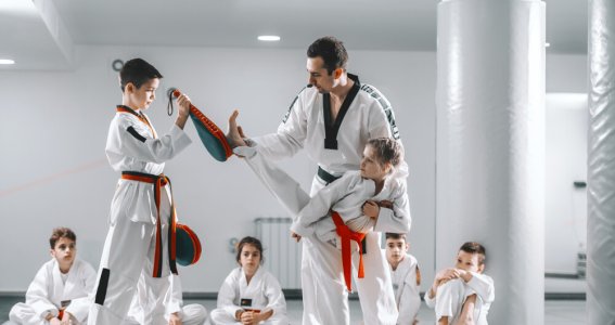 Kampfsport: Taekwondo für Anfänger | 7  - 9 Jahre | Mitte