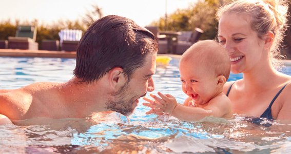 Pfingstferien: Babyschwimmen mit 2 Begleitungen | 8  - 10 Monate | Pasing-Obermenzing