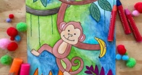Malworkshop: Affe im Dschungel  | 5  - 12 Jahre | Oberbilk