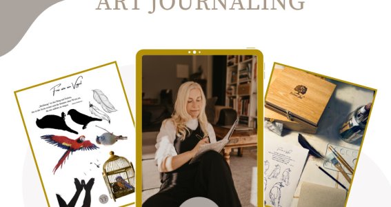 Art Journaling Onlinekurs “Frei wie ein Vogel” | Erwachsene | Video
