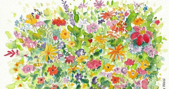 Wochenend-Worshop - Aquarellkurs Flower Power | 7  - 17 Jahre | Au-Haidhausen