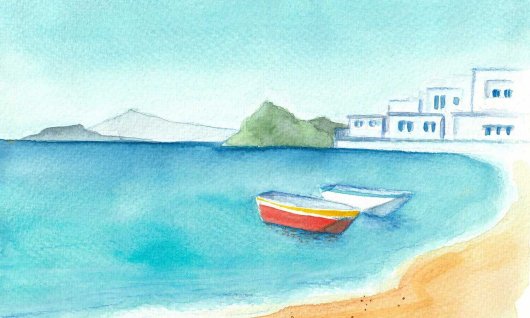 Workshop Kinder mit Eltern: Aquarellreise ans Meer | 7  - 99 Jahre | Au-Haidhausen