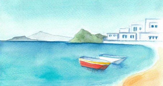 Workshop Kinder mit Eltern: Aquarellreise ans Meer | 7  - 99 Jahre | Au-Haidhausen