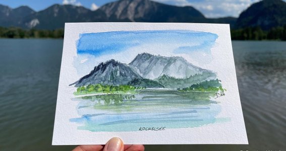 Workshop Kinder mit Eltern: Aquarellreise ans Meer | 7  - 99 Jahre | Au-Haidhausen
