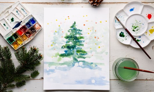 Aquarellmalerei: Christmas Cards  | Erwachsene | Altstadt-Lehel Aquarellmalerei: Christmas Cards  | Erwachsene | Altstadt-Lehel
